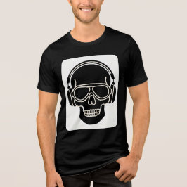 Minimale Kopfhörer Kopf Silhouette T-Shirt Tri-Blend Shirt