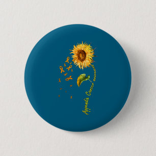 Minimale Krebsbewusstseins-Sonnenblume für Appendi Button