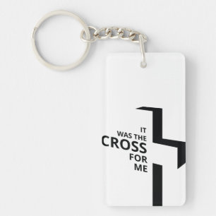 Minimale Kunst Christlich Art Cross Gospel Redewen Schlüsselanhänger