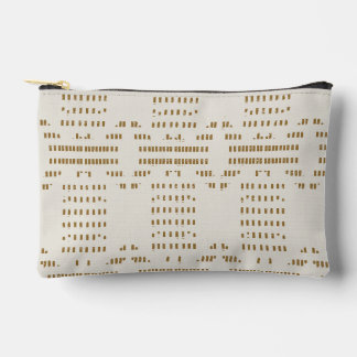 Minimale Küsten-Abstrakt Mudcloth Boho-Rustikal Zubehörtasche