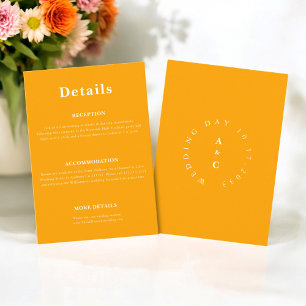 Minimale lässige Hochzeit Details Einschließung Begleitkarte