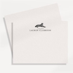 Minimale Leopard-Persönliche Notizkarte Einladung