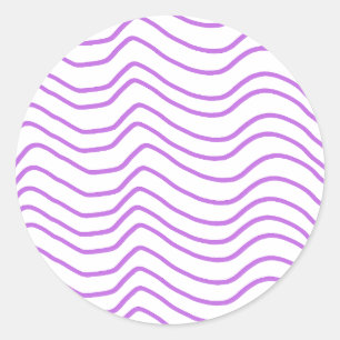 Minimale Lila Rundkleber für die Wavy Line Runder Aufkleber
