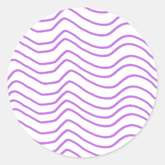 Minimale Lila Rundkleber für die Wavy Line Runder Aufkleber
