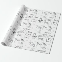 Minimale Line-Art-Abschluss-Verpackungspapier