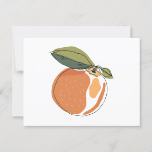 Minimale Linie Art boho Orange Postkarte
