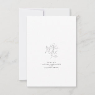 Minimale Linie Zeichnend Save the Date Karte