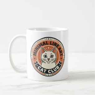 Minimale Linienkunst Katze Katzenliebhaber-Geschen Kaffeetasse