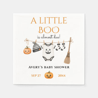 Minimale Little Boo Halloween-Baby-Party Serviette