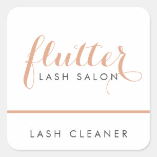 Minimale Logo-Aufkleber für Wimpern- / Augenbrauen Quadratischer Aufkleber