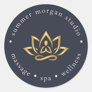 Minimale Logoschablone für Massage-Therapeuten Runder Aufkleber