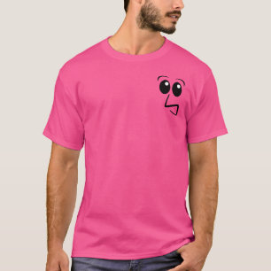 Minimale lustige Cartoon-Gesichtsgestaltung T-Shirt