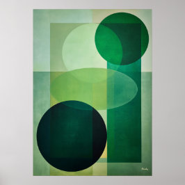 Minimale Luxus-Art-Deco-Geometrische Abstraktion G Poster