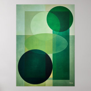 Minimale Luxus-Art-Deco-Geometrische Abstraktion G Poster
