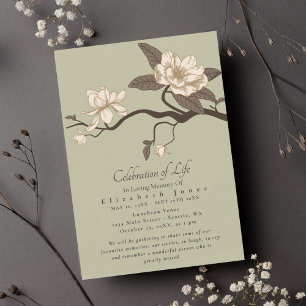 Minimale Magnolie - Feier des Lebens Begräbnis