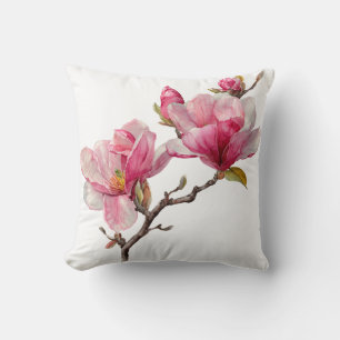 Minimale Magnolien-Zweig-Kissenhülle, Kissen