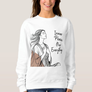 Minimale Meditationszitate "Innerer Frieden über a Sweatshirt