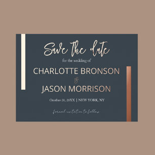 Minimale Mindestlinien für die Hochzeit speichern  Folieneinladung