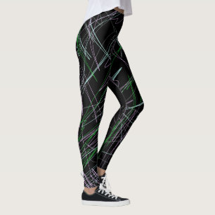 Minimale Minimalismus Schwarze Koralle Abstrakte L Leggings