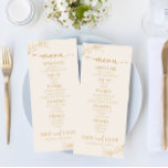 Minimale Minimalistische Beige Gold Branch Leaf Ho Menükarte<br><div class="desc">Dies ist ein Minimal Minimalistisches Gold Beige Branch Leaf Wedding Menü.</div>