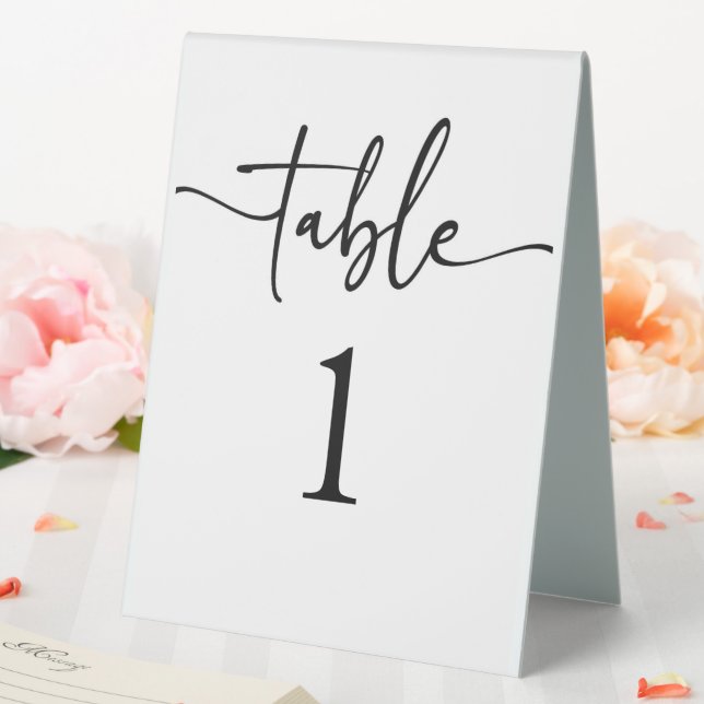 Minimale Minimalistische moderne klassische Basish Tischaufsteller (In Situ (Hochzeit))