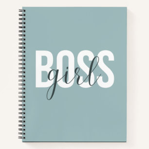 Minimale Mint-Boss-Girl-Notizbuchhülle Notizbuch