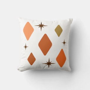 Minimale mittlere Mod Diamonds Orange Kissen