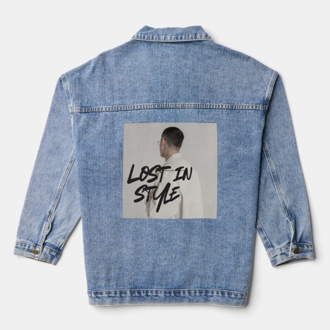 Minimale Mode-Zitat Jeansjacke (Rückseite)