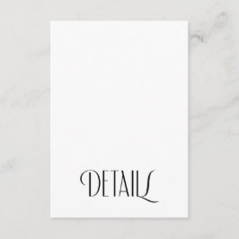 Minimale moderne Art Deco Typografie Hochzeiten De Begleitkarte