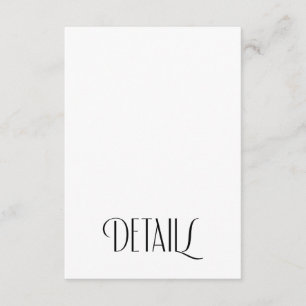 Minimale moderne Art Deco Typografie Hochzeiten De Begleitkarte