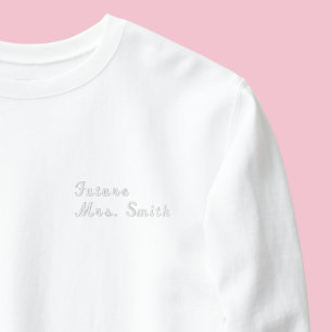 Minimale moderne benutzerdefinierte zukünftige Mrs Besticktes Sweatshirt
