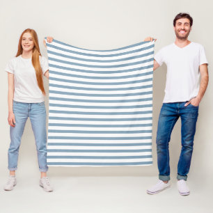 Minimale moderne Blaustreifen-Musterdesign Fleecedecke