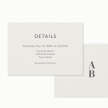 Minimale moderne Details Karte für eine standesamt