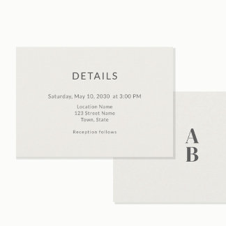 Minimale moderne Details Karte für eine zivilrecht