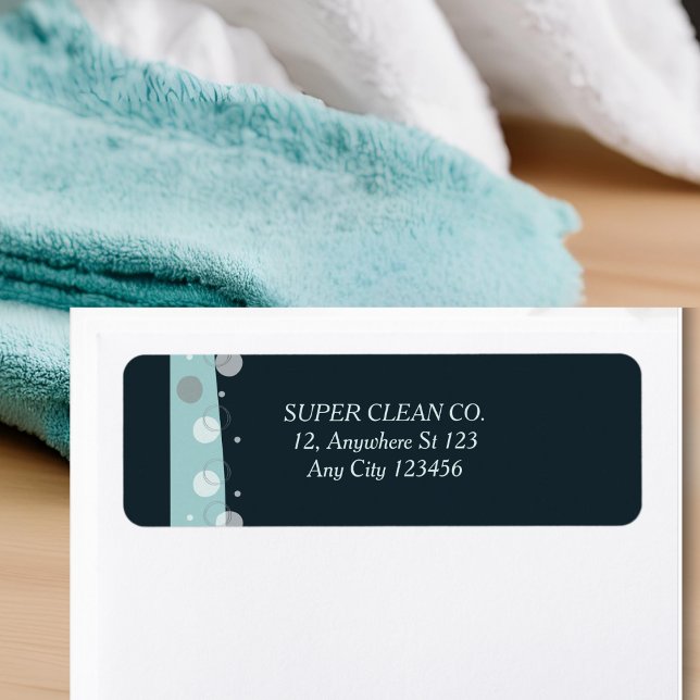 Minimale moderne, dunkelblaue Reinigungsdienste (Von Creator hochgeladen)