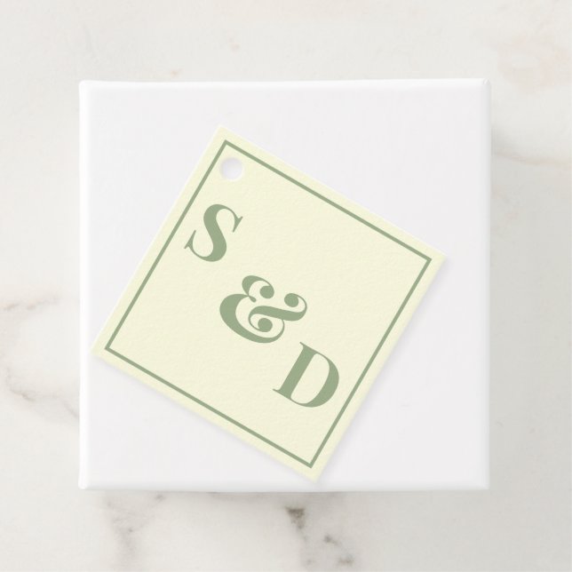 Minimale moderne editierbare Hochzeit Geschenkanhänger (Beispiel)