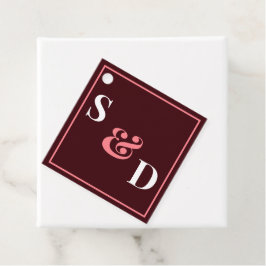 Minimale moderne editierbare Hochzeit Geschenkanhänger