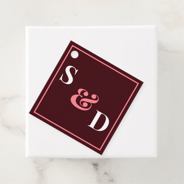 Minimale moderne editierbare Hochzeit Geschenkanhänger (Beispiel)