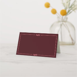 Minimale moderne editierbare Hochzeit Platzkarte