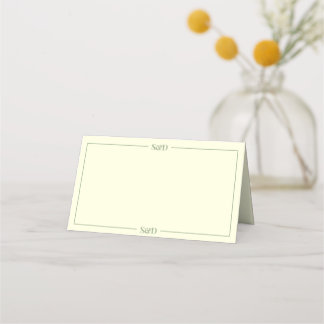 Minimale moderne editierbare Hochzeit Platzkarte