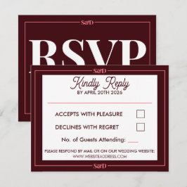 Minimale moderne editierbare Hochzeit RSVP Karte