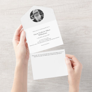 Minimale moderne einzigartige Feier des Lebens All In One Einladung