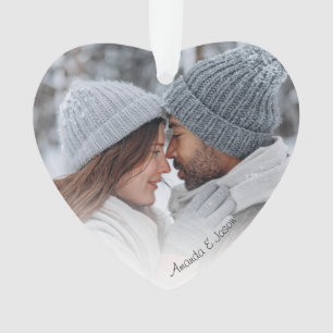 Minimale moderne Foto-Herz Ornament