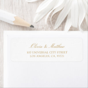 Minimale moderne goldene stilvolle Schrift Hochzei