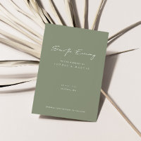 Minimale Moderne Hochzeit Rettete die Abend Card