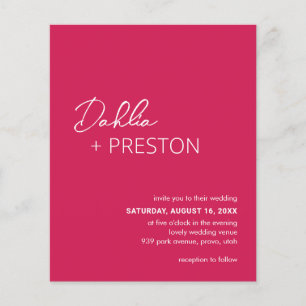 Minimale moderne Hochzeitseinladung im Budget-Stil Flyer