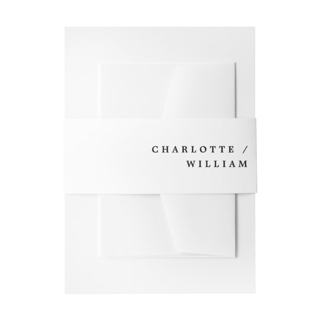 Minimale moderne schicke Typografie Hochzeit Einladungsbanderole (Vorderseite Beispiel)