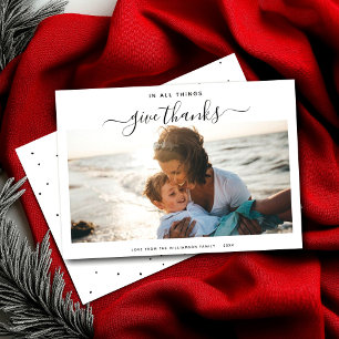 Minimale moderne Schrift Einfaches trendy Foto Feiertagskarte