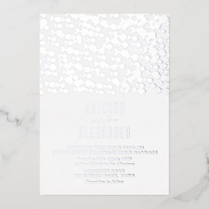 Minimale moderne Silberhochzeit Folieneinladung