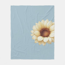 Minimale moderne Sonnenblume Staubblau-Decke Fleecedecke